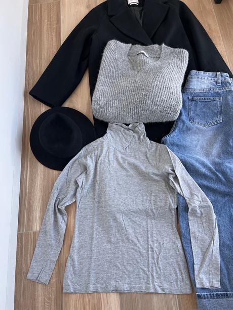 Základný sivý rolák, h&m,m