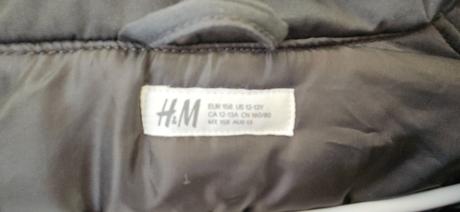 Nová zimná bunda, h&m,158
