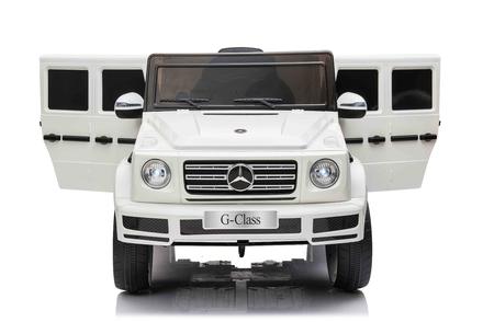 Elektrické autíčko mercedes g500 12v, biele, 2,4 g, 