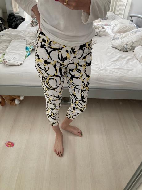 Vzorované 3/4 nohavice, s