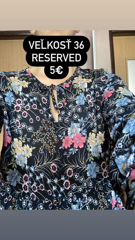 Kvetovaná blúzka s volánom, reserved,36