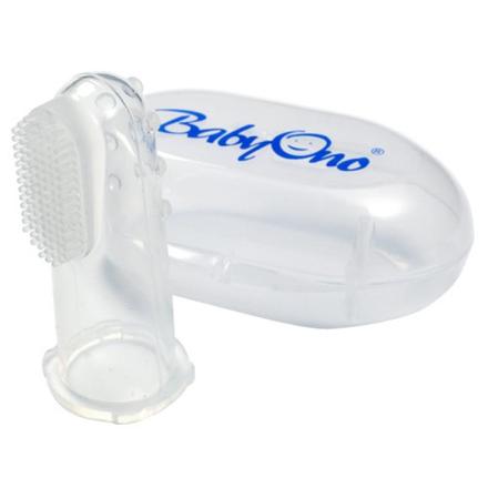 Slikónový náprstok - kefka na ďasná a prvé zúbky 0,