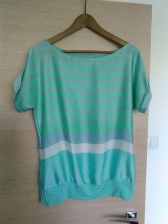 Satenova bluzka mentolovej farby, m