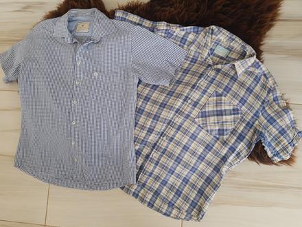 2x kockovaná košeľa s krátkym rukávom, l