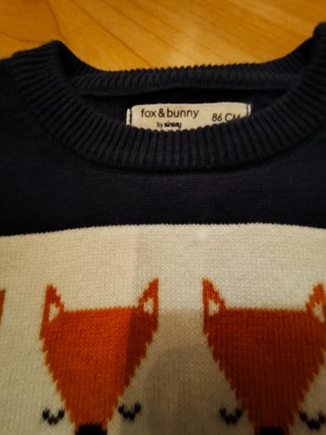 Chlapčenský tenší sveter, fox & bunny,86