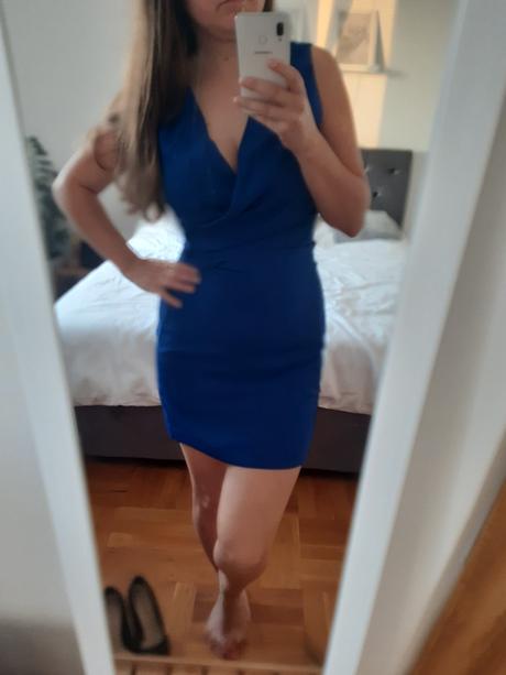 Krátke modré saty, vero moda,s