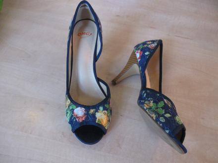 Dámske letné sandále/lodičky, opätok 8cm, 41, 41