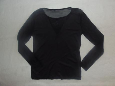 Tričko s priehľadnými rukávmi, m