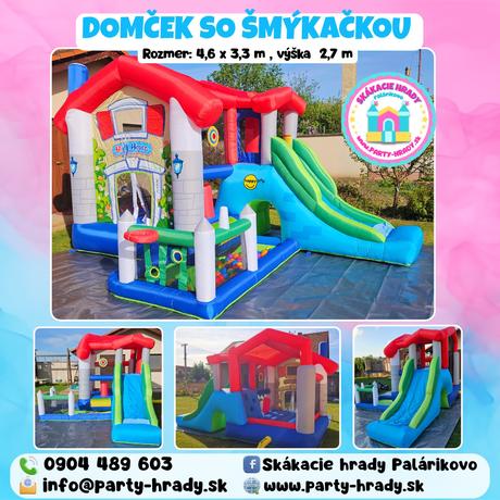 Skákací hrad a bublinovač - požičiam,