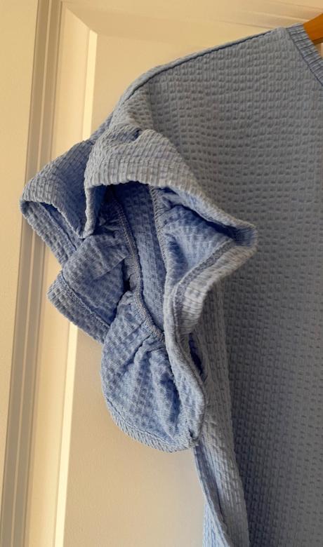 Bledomodré šaty s volánmi, h&m, xs/s, h&m,xs