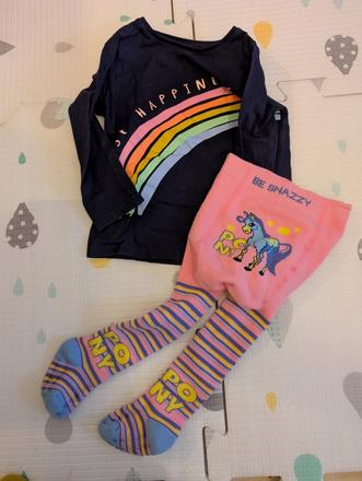 Set tričko s dlhým rukávom a pančušky, f&f,104