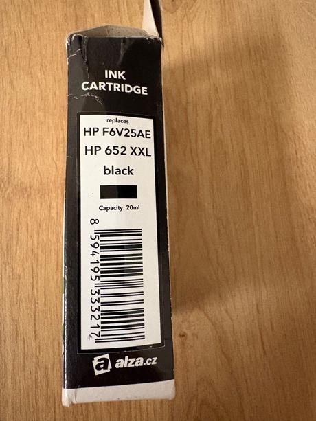 Predám farbu do tlačiarne hp652 xxl black, hp (hewlett-packard)