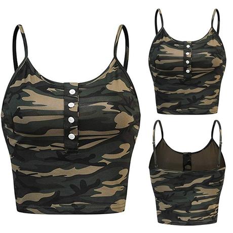 Army crop top, s