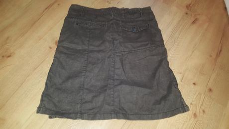 Hnedá ľanová sukňa, esprit,38