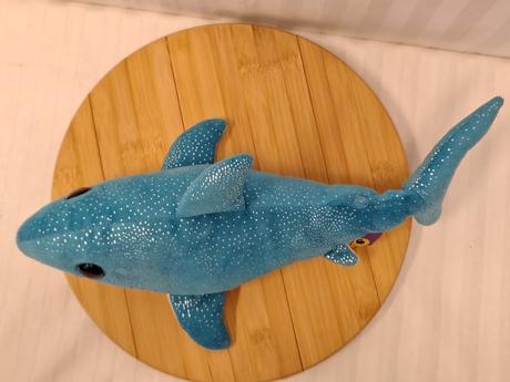 Tyrkysový trblietavý plyšový žralok ravensden 40cm,