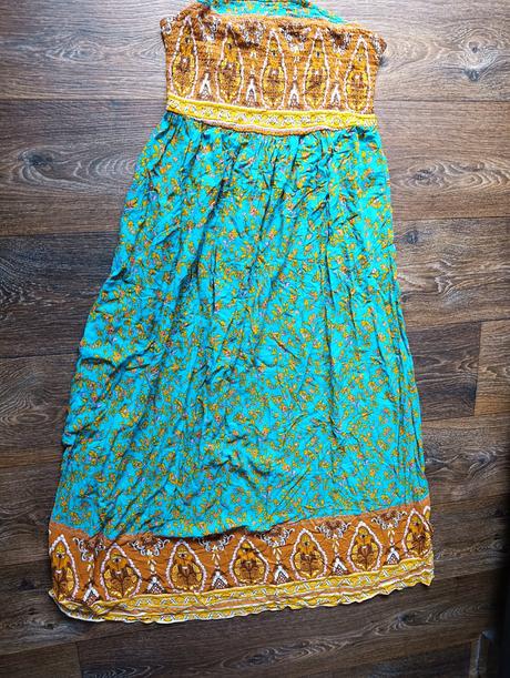Maxy boho saty bez ramena, xxxl