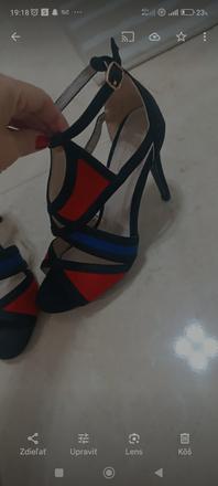 Čierne sandale vel.38, 38