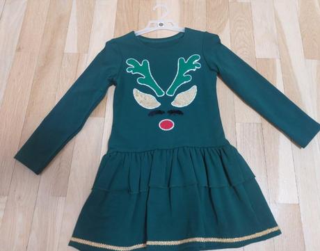 Vianočné šaty veľkosť 122, 122