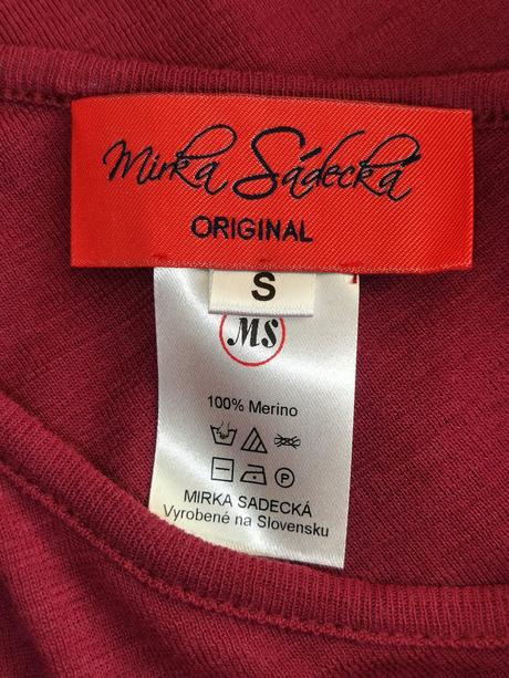 Elegantné merino šaty vo farbe bordó, 34 / 35 / 36 / 37 / 38