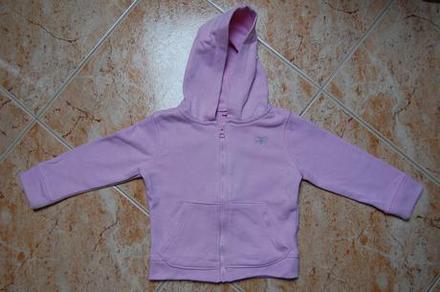 Ruzova bundicka na zips s kapucnou, 86