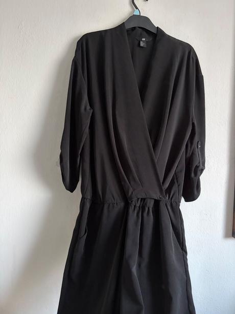 Hm s elegantny cierny dlhy cierny overapc 59, h&m,s
