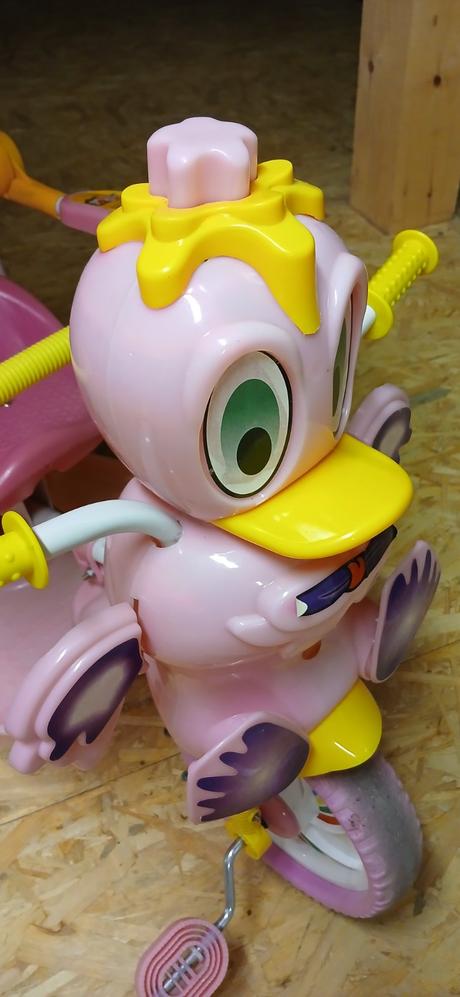 Detský bicykel 3 kolesový veselá kačica ružový, 