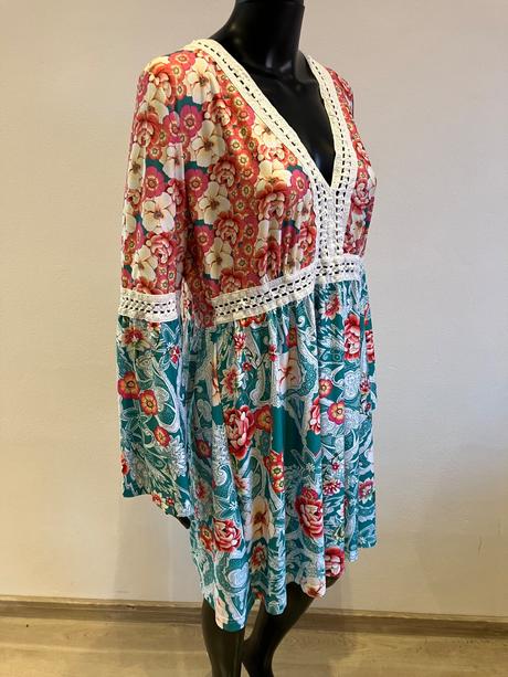 Dámske vzorované šaty bodyflirt (44-46), xxl