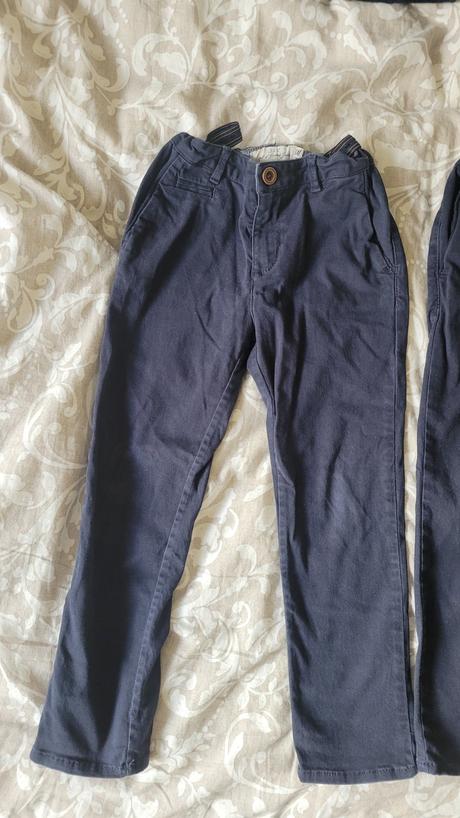Chlapcenske tmavomodré nohavice dvojicky, h&m,116