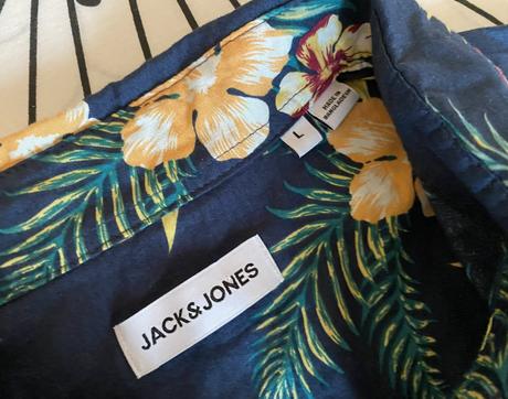 Bavlnená košeľa s potlačou jack&jones v. l, l