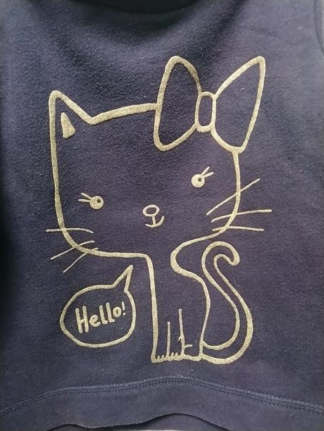 Detská mikina s rolákovým golierom, hello mačička, 98