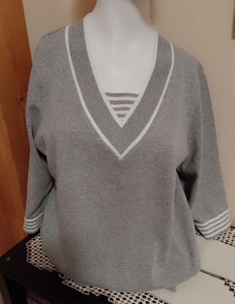 Sivý pulóver v.xl, xl
