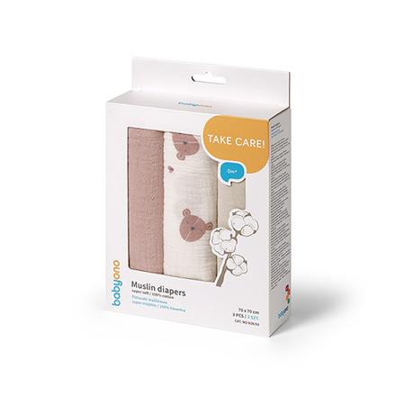 Babyono mušelínové plienky extra mäkké, šedé, babyono