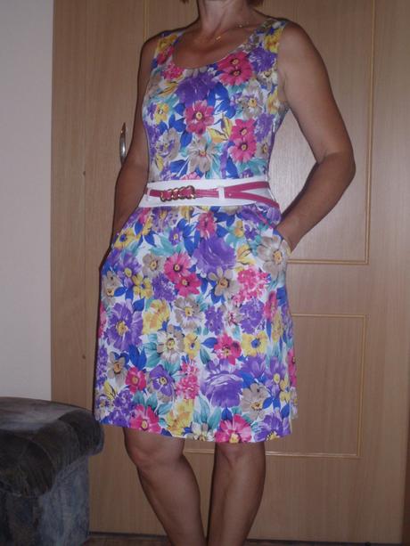 Letné kvetové šaty s -m, s