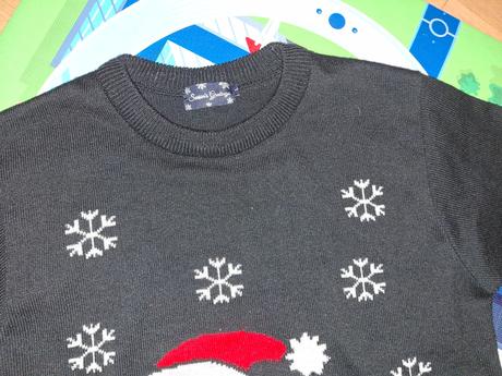 Pulóver so zimným motívom, vianočný, l