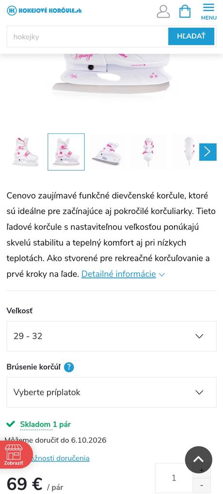 Korcule na ľad 29-32, tempish,31
