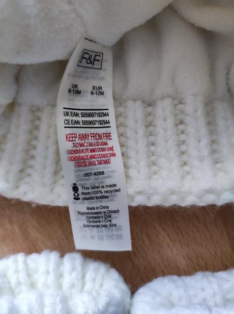 Zimná čiapka a rukavice, f&f,68