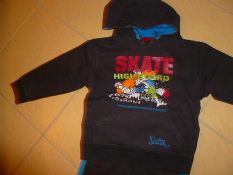 Skaterska mikina + tepláky vel. 4-5 rokov, rebel,110