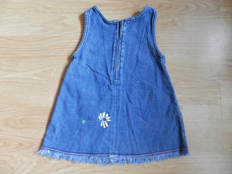 Riflové šatky s vyšívanými kvietkami, c&a,80