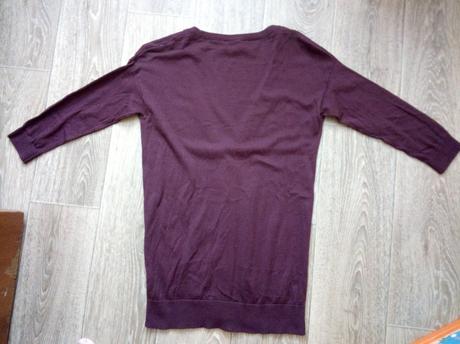 Bordovy elast.svetrik 3/4rukav top stav vymena, m