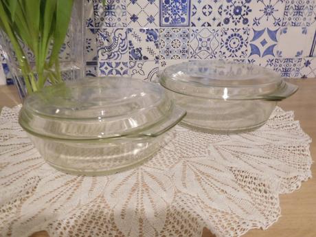 Jenské sklo -retro misy na zapekanie, 