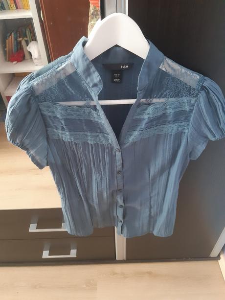 Blúzka s čipkou, h&m,36