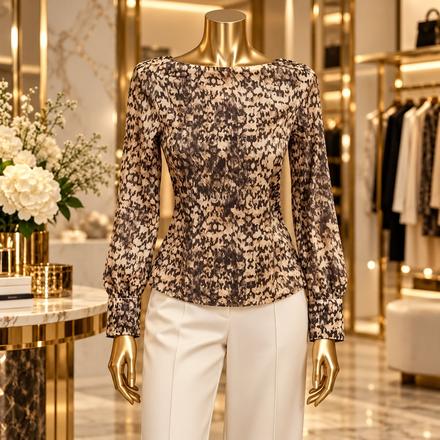 H&m elegantná blúzka s abstraktným vzorom, h&m,34