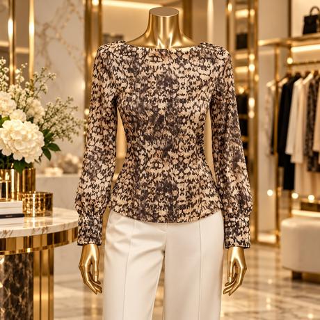 H&m elegantná blúzka s abstraktným vzorom, h&m,34