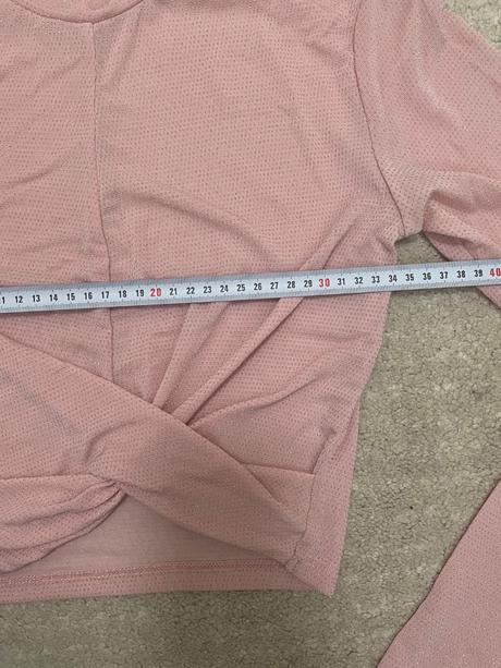 Trblietavé ružové tričko, h&m,36