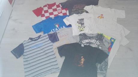 Balík chlapčenských tričiek 10 ks vel.128, 122–134