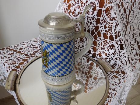 Korbel bayern s cínovým víkom, top top stav,, 