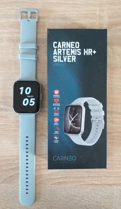 Smart hodinky carneo artemis hr+ silver, ako nové, 