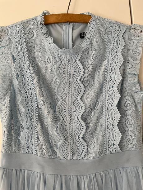 Bledomodré šaty vel l, l