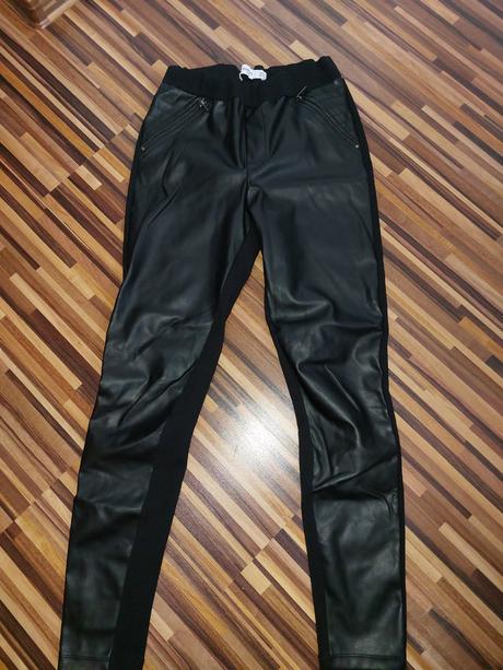 Kožené leginy, mango,s