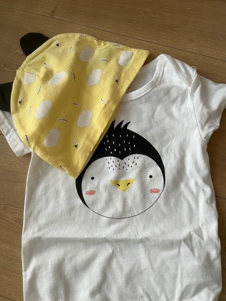 Nové- čiapočka body tučniak, sinsay,86